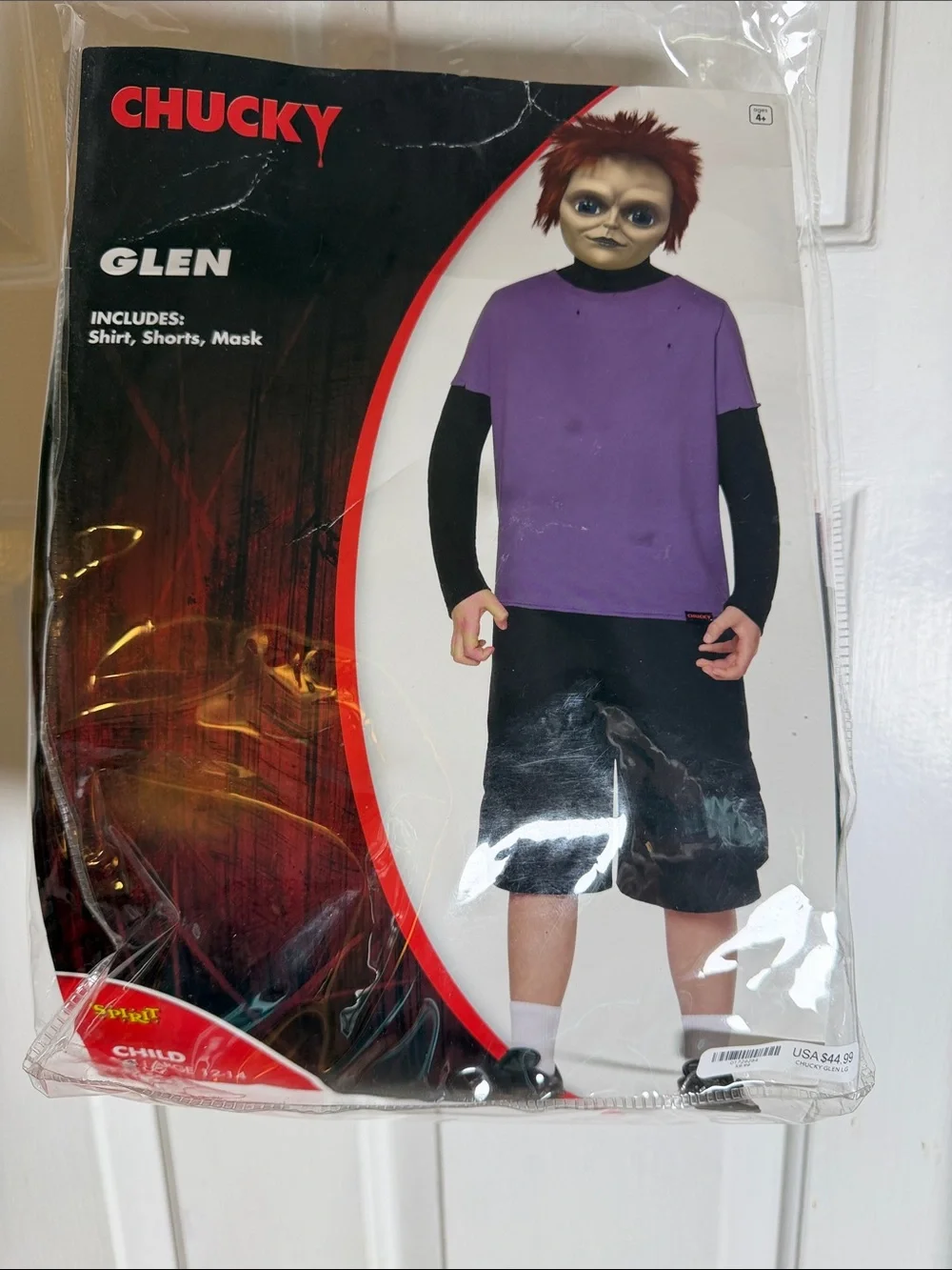 New Spirit Halloween Kids Chucky Glen Costume Size Large 12-14 - Picture 2 of 9
